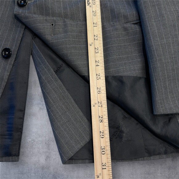 OXXFORD CLOTHES  Mens Blazer Sport Coat Two Button Jacket 46R Wool Gray - Picture 8 of 11